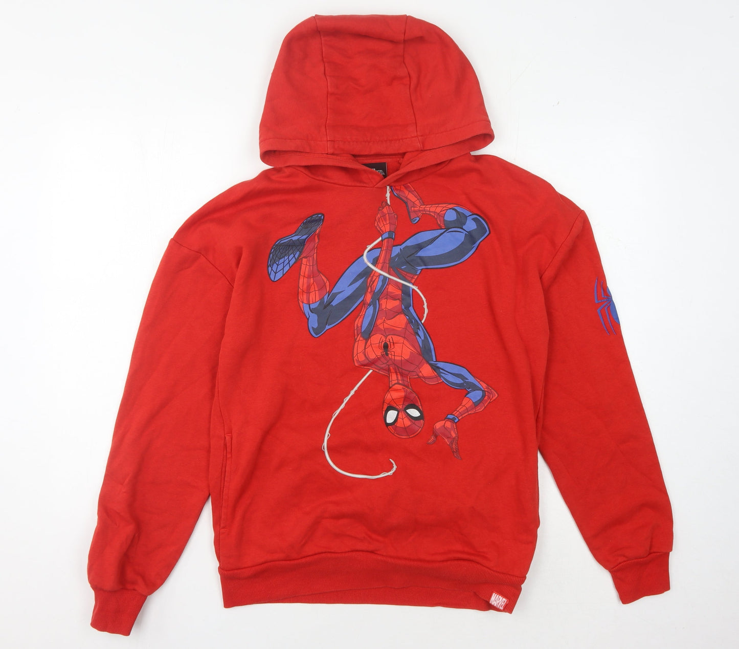 Next Boys Red Spider-Man Pullover Hoodie, 14 Years, Graphic Print