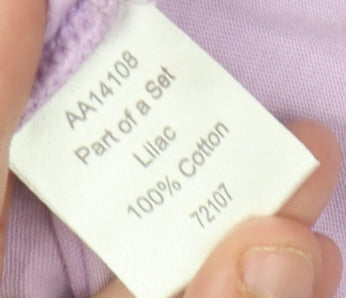 Cotton Traders Women's Purple Top Size 14 Button Accent