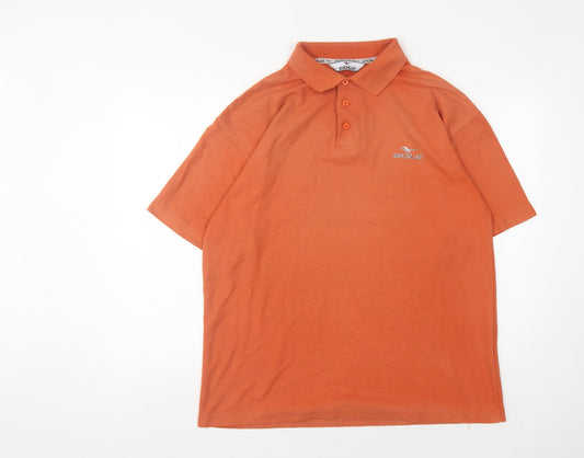 Gola Men's Orange Polo Shirt Size L Casual Summer