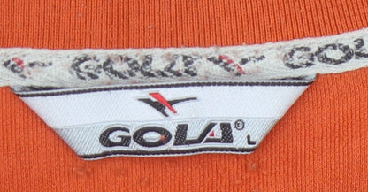 Gola Men's Orange Polo Shirt Size L Casual Summer