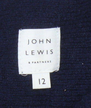 Womens UK Size 12 John Lewis & Partners Blue Pullover Jumper