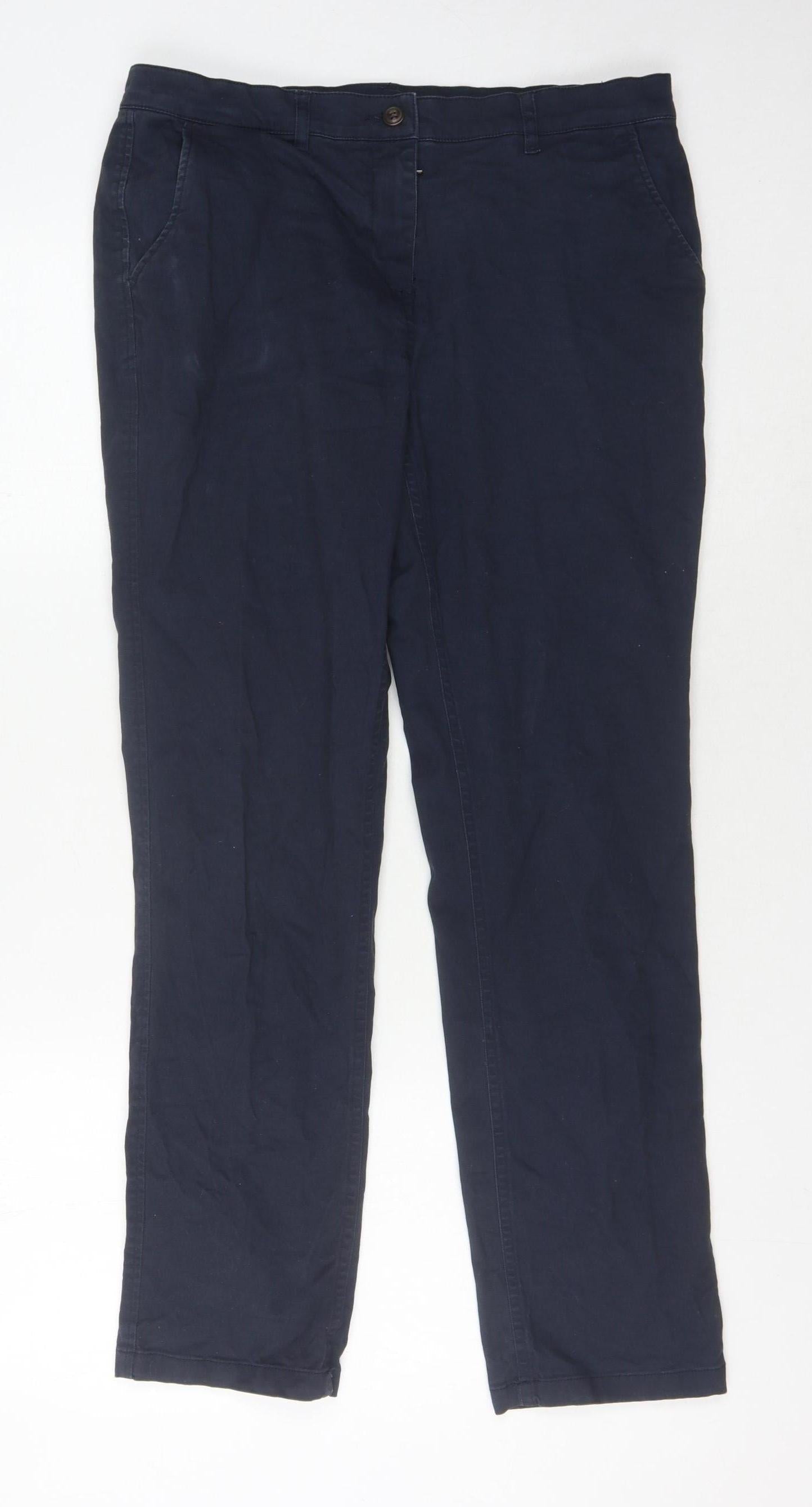 Brook Taverner Women's Blue Chino Trousers, Size 10
