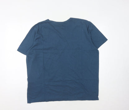 Regatta Men's 2XL Blue Cotton Crew Neck T-Shirt