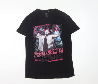Mens UK Size S UFC Black  T-Shirt