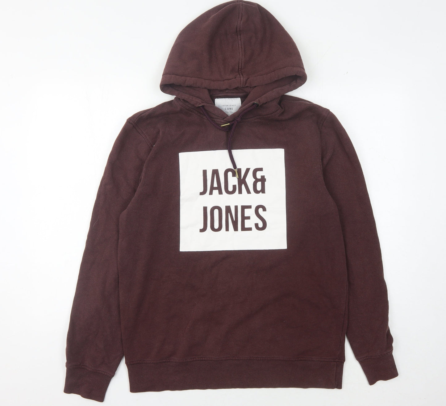 Mens UK Size L JACK & JONES Brown Pullover Hoodie