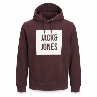 Mens UK Size L JACK & JONES Brown Pullover Hoodie