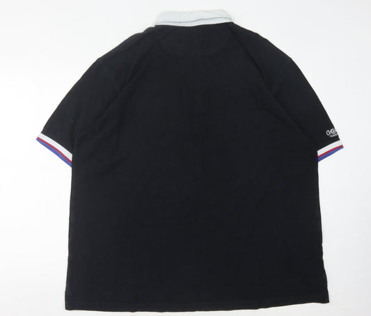 Cotton Traders Men's Black 2XL Short Sleeve Polo