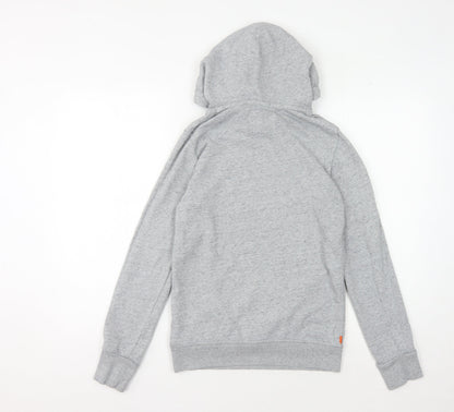 Superdry Women's Grey XS Pullover Hoodie Casual Logo