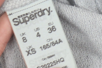 Superdry Women's Grey XS Pullover Hoodie Casual Logo