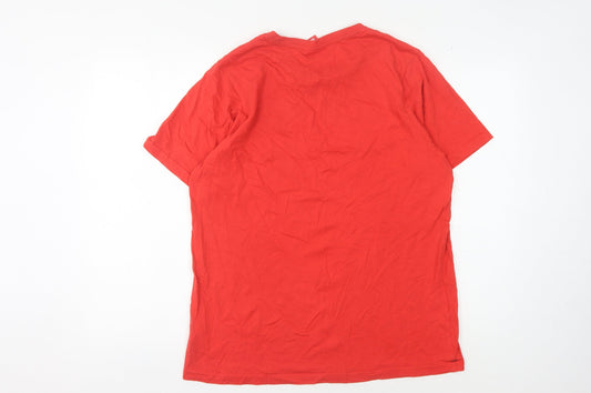 Slazenger Men's Red M T-Shirt Short Sleeve Cotton