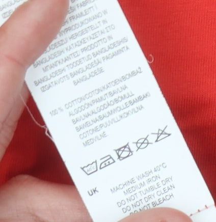 Slazenger Men's Red M T-Shirt Short Sleeve Cotton