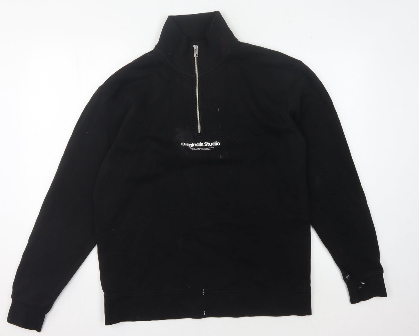 Mens UK Size L JACK & JONES Black Full Zip Sweatshirt
