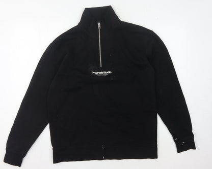 Mens UK Size L JACK & JONES Black Full Zip Sweatshirt