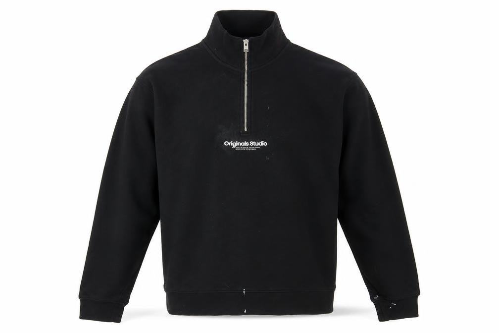 Mens UK Size L JACK & JONES Black Full Zip Sweatshirt