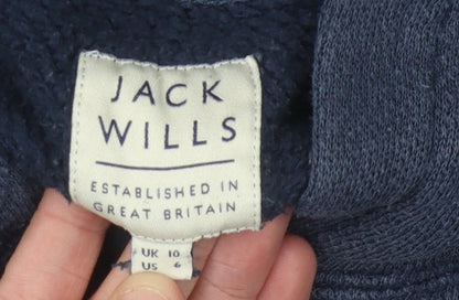 Womens UK Size 10 Jack Wills Blue Hoodie Hoodie
