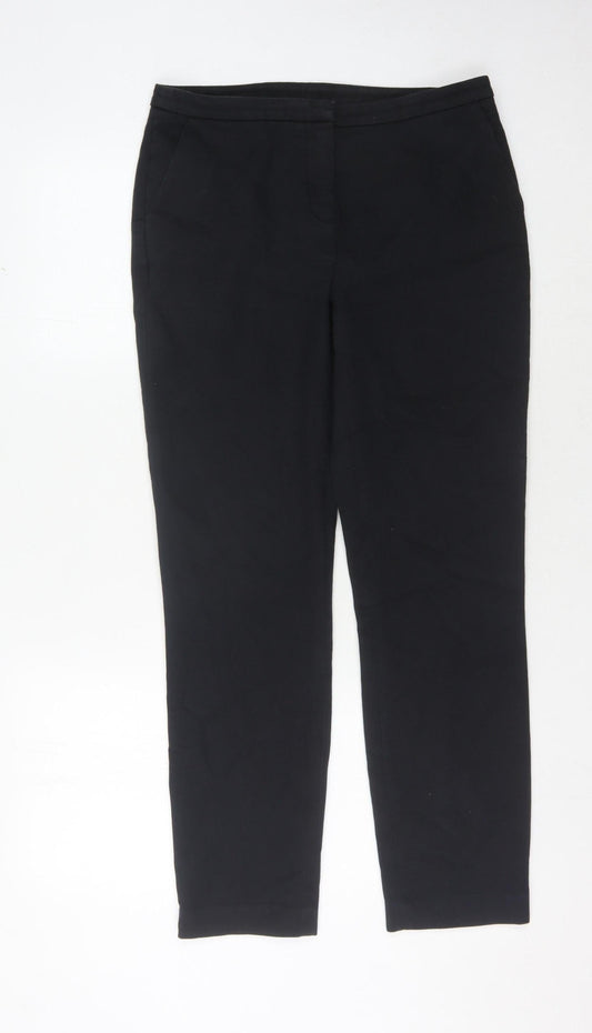 Reiss Women's Black Straight Leg Trousers Size 10
