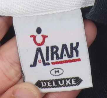 AIRAK Men's Black Rugby Polo M Long Sleeve Cotton