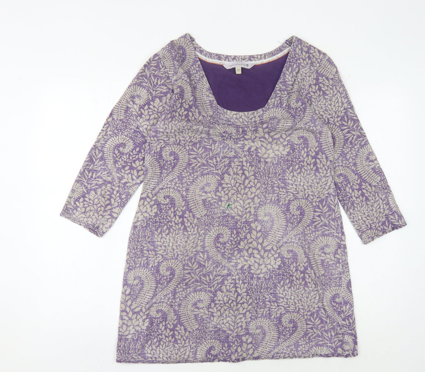 Womens UK Size 12 No Data Purple Tunic Blouse