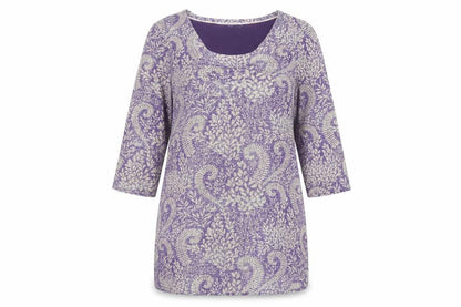 Womens UK Size 12 No Data Purple Tunic Blouse