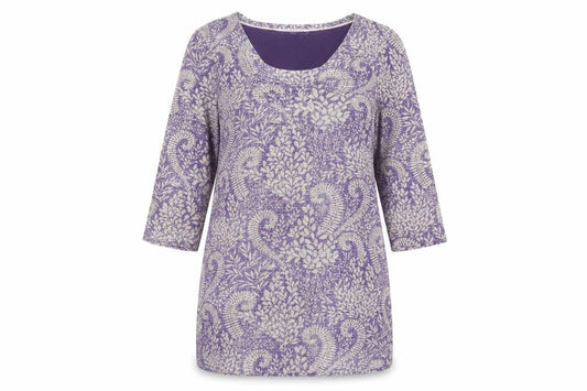 Womens UK Size 12 No Data Purple Tunic Blouse