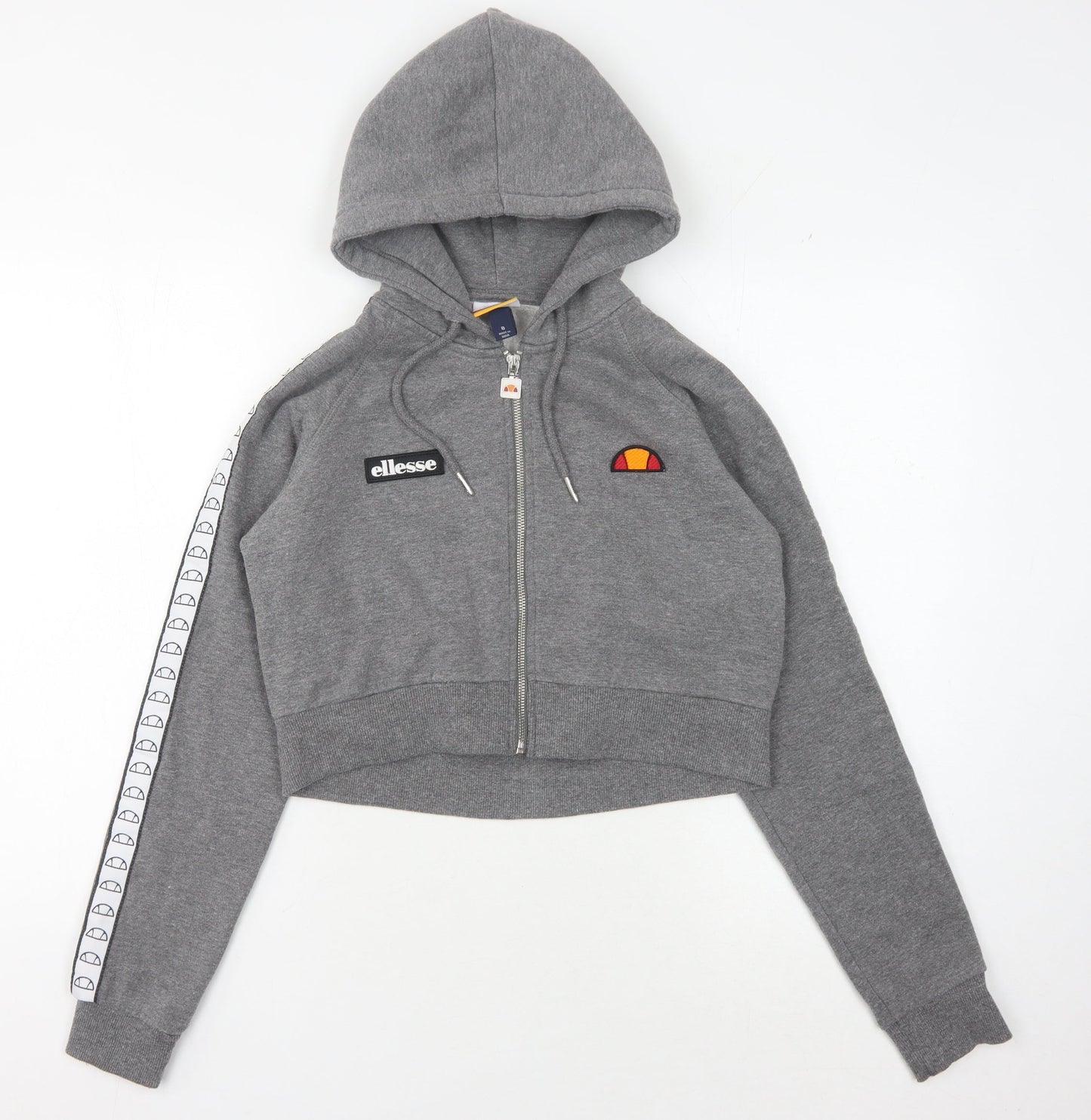 Ellesse Women's Grey Full Zip Hoodie - Size 8