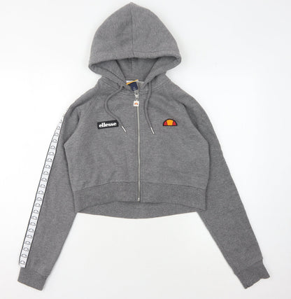Ellesse Women's Grey Full Zip Hoodie - Size 8