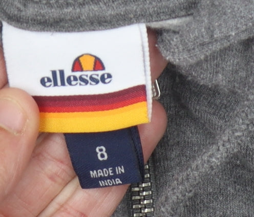 Ellesse Women's Grey Full Zip Hoodie - Size 8