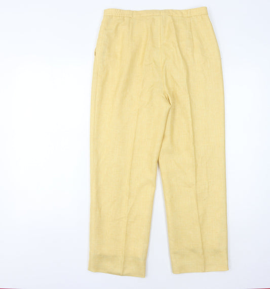 Basler Women's Yellow Trousers Size 8