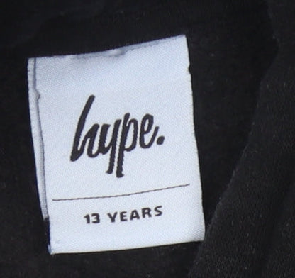 Hype Boys Black Hoodie 13-14 Years Pullover Graphic