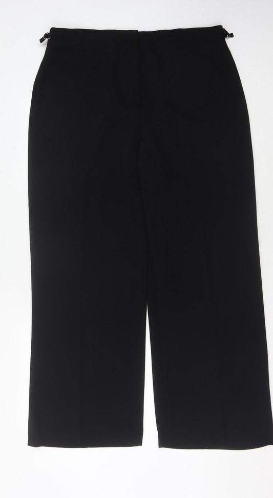 Womens UK Size 16 Debenhams Regular Fit  Black Trousers