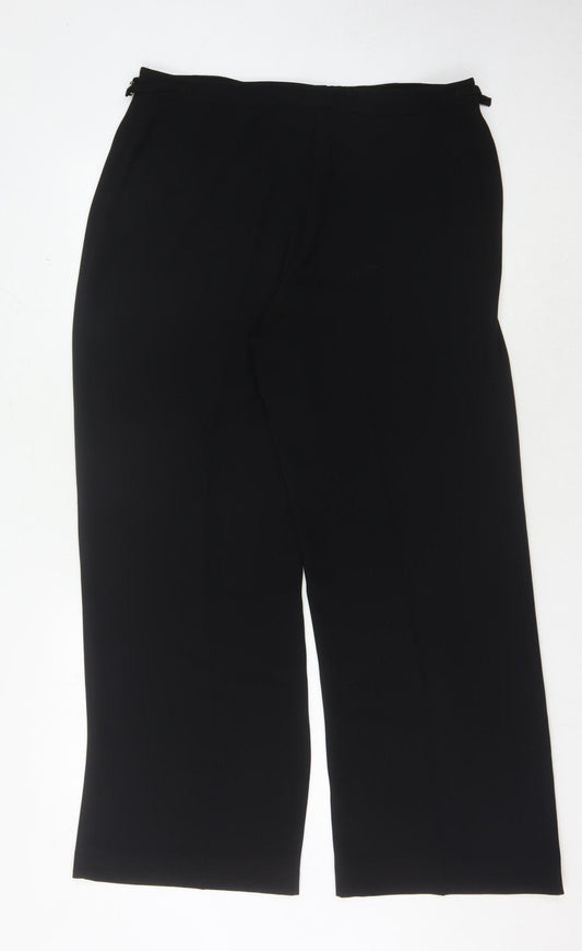 Womens UK Size 16 Debenhams Regular Fit  Black Trousers