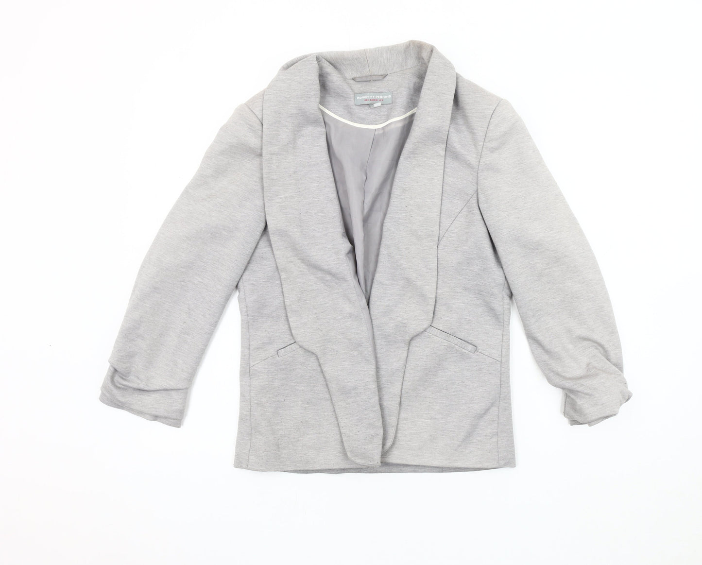 Dorothy Perkins Grey Women's Blazer, Size 10, Shawl Collar