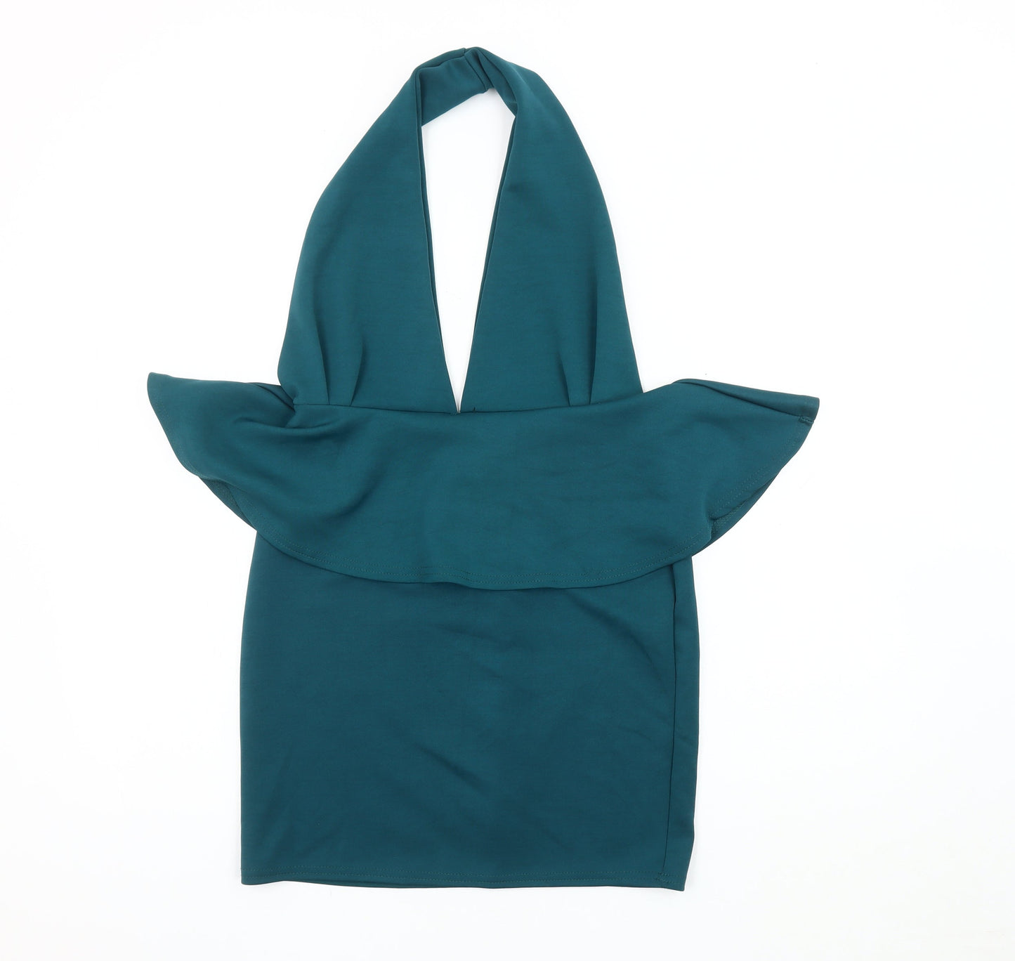 boohoo Women's Green Bodycon Dress, Size 12, Party Wear