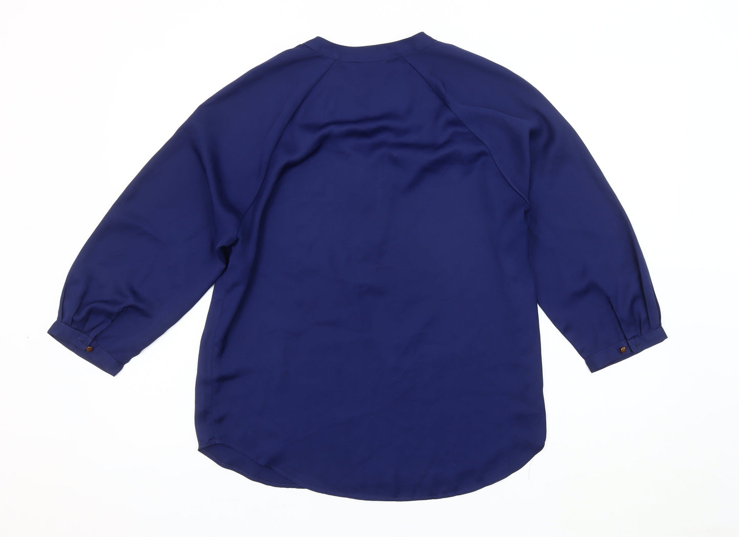 Womens UK Size 14 Marks and Spencer Blue Basic Blouse