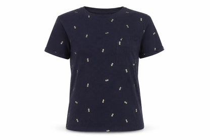 Womens UK Size 8 Marks and Spencer Blue Basic T-Shirt