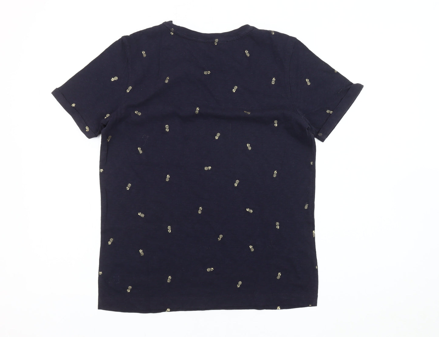 Womens UK Size 8 Marks and Spencer Blue Basic T-Shirt