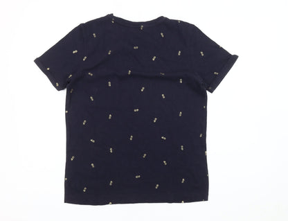 Womens UK Size 8 Marks and Spencer Blue Basic T-Shirt