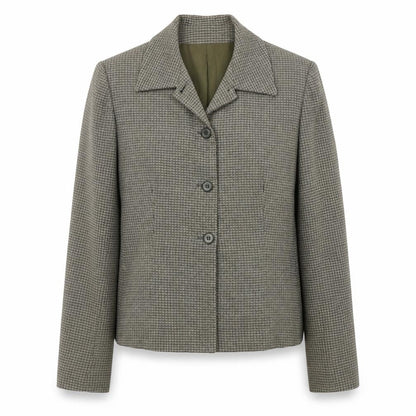 Jones Wear Women's Grey Houndstooth Suit Jacket Size 10