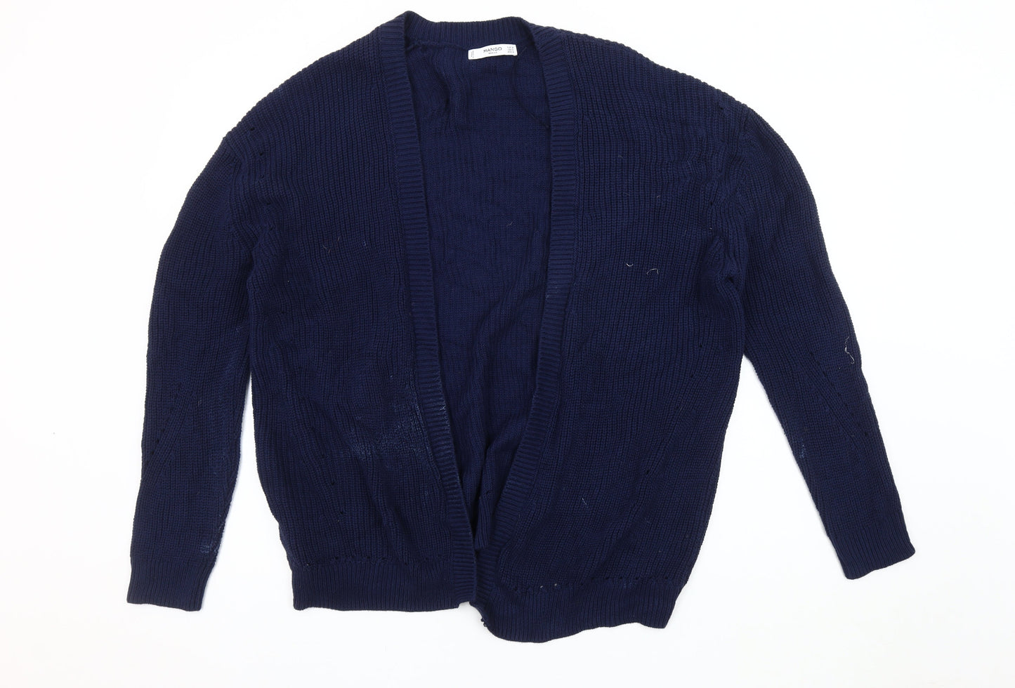 Womens UK Size M Mango Blue Cardigan Jumper