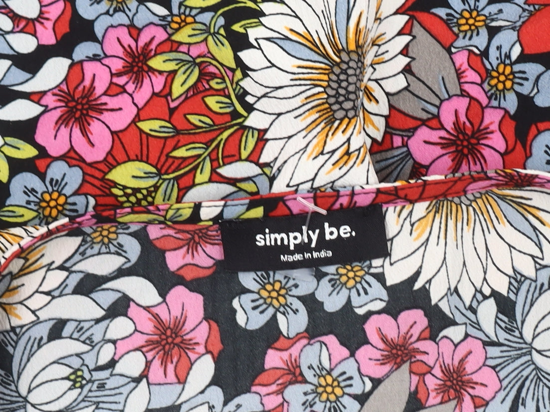 Simply Be Women's Floral V-Neck Dress Size 18