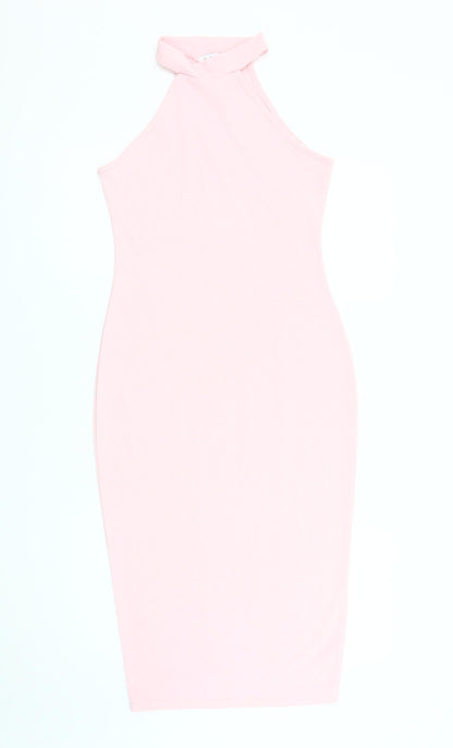 In The Style Women's Pink Bodycon Midi Dress Size 10