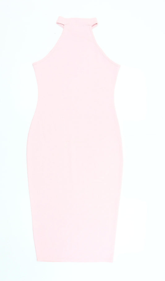 In The Style Women's Pink Bodycon Midi Dress Size 10