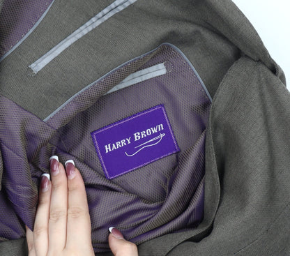 Mens UK Size 36 Harry Brown Regular Brown Suit Jacket