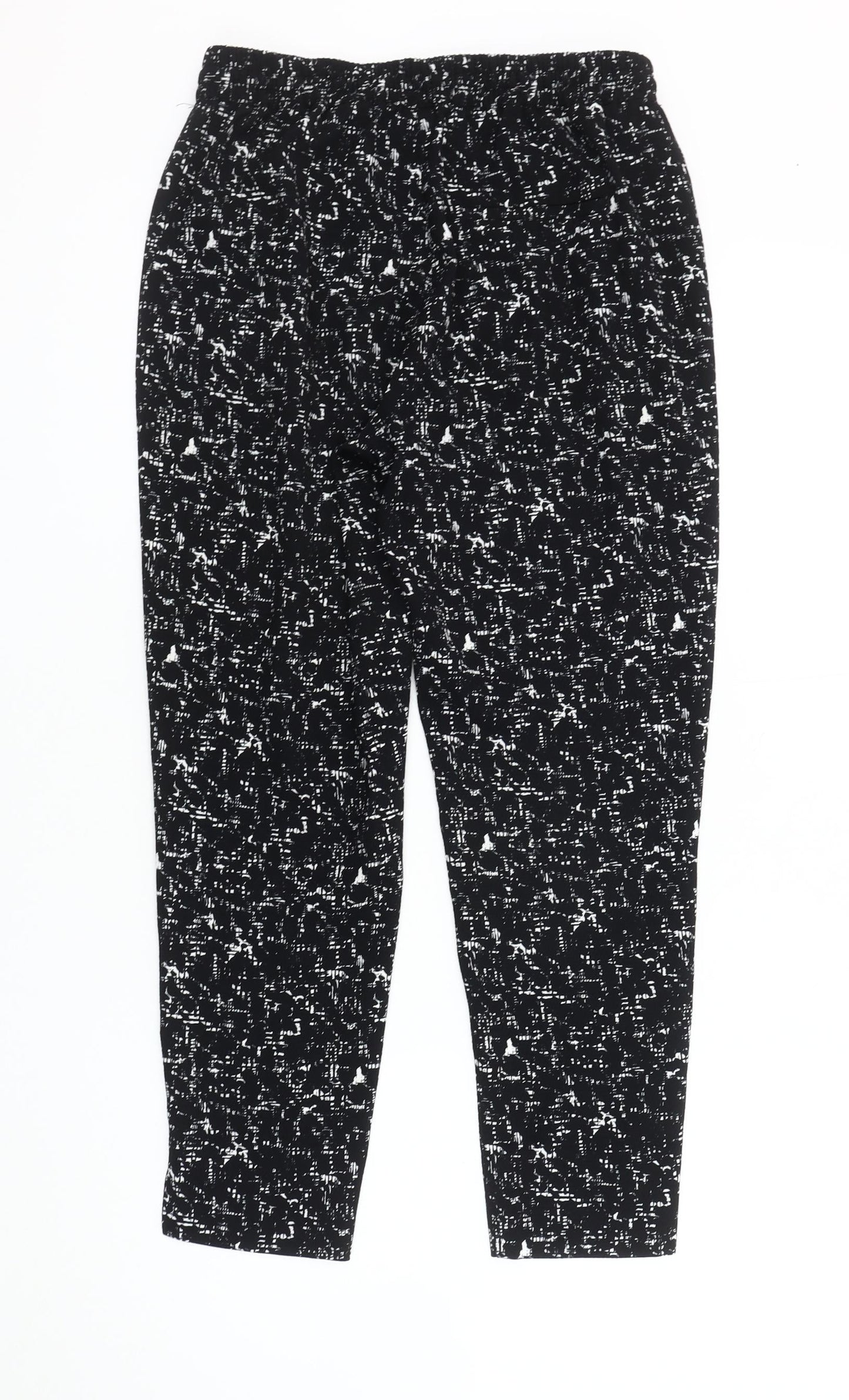 Womens UK Size 8 H&M Relaxed Fit Jogger Black Trousers