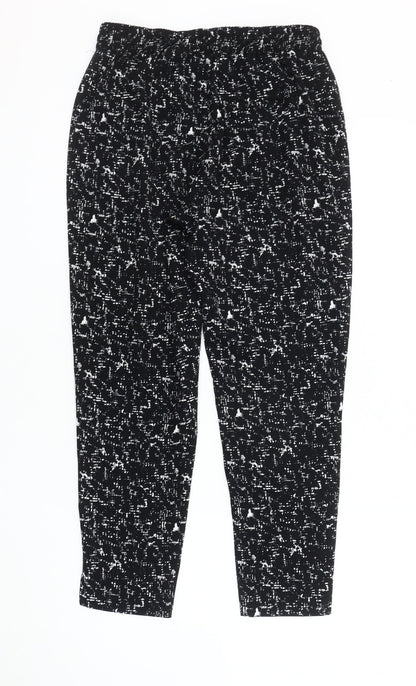 Womens UK Size 8 H&M Relaxed Fit Jogger Black Trousers