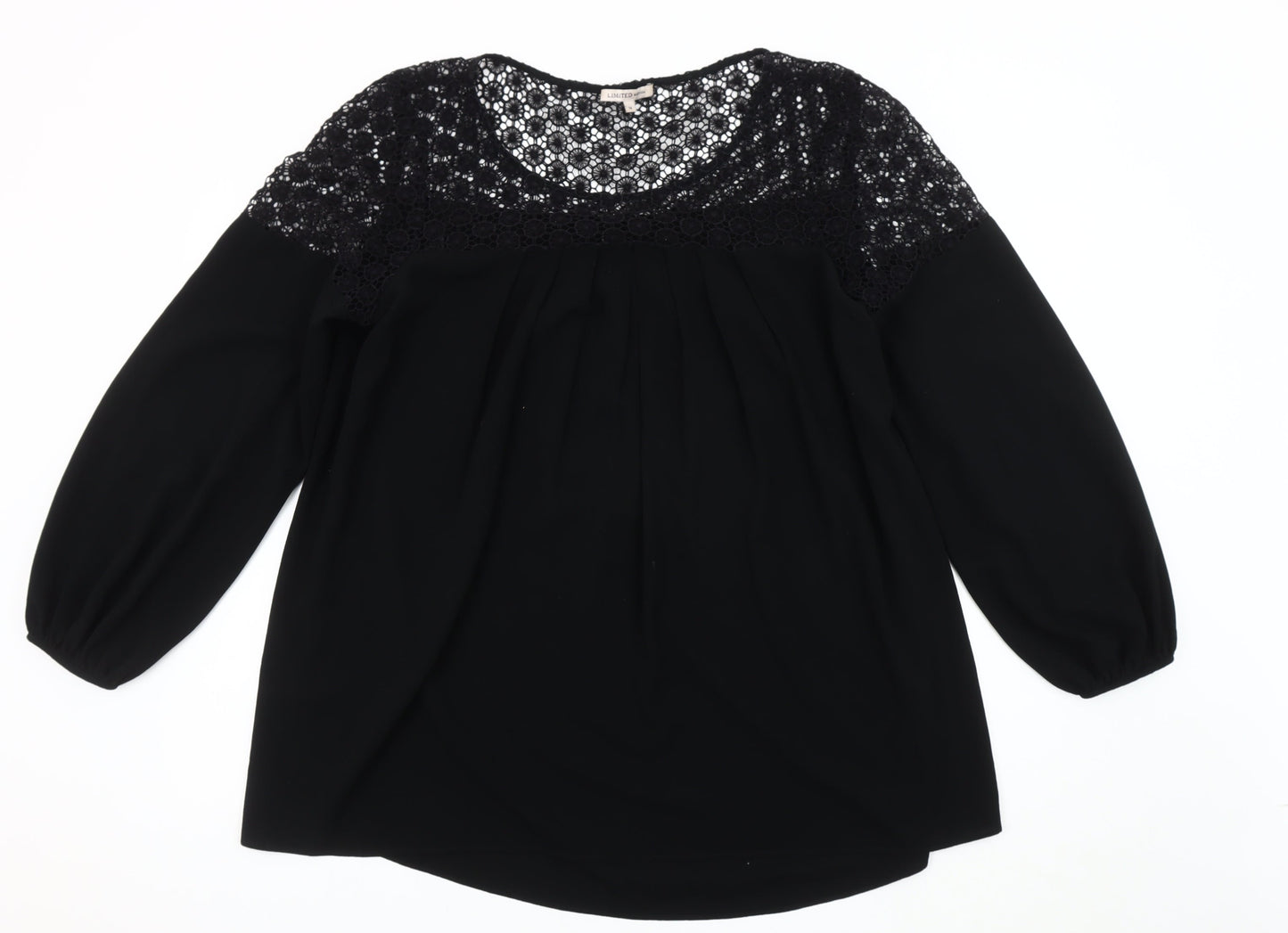 Womens UK Size 14 Limited Edition Black Basic Blouse