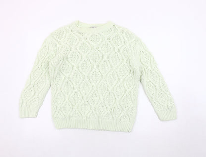 Womens UK Size 12 Zara Green Pullover Jumper