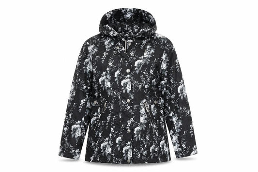 Womens UK Size 10 Finesse Black Rain Coat