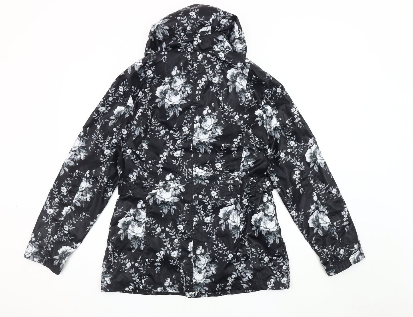 Womens UK Size 10 Finesse Black Rain Coat