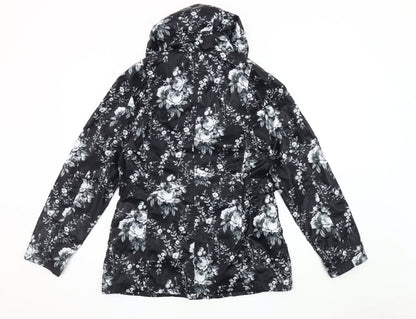 Womens UK Size 10 Finesse Black Rain Coat